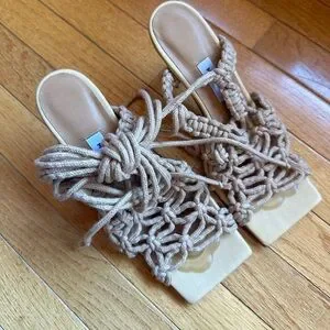 Miista Shoes Miista Stephanie Crochet Moroccan Heel Sandals